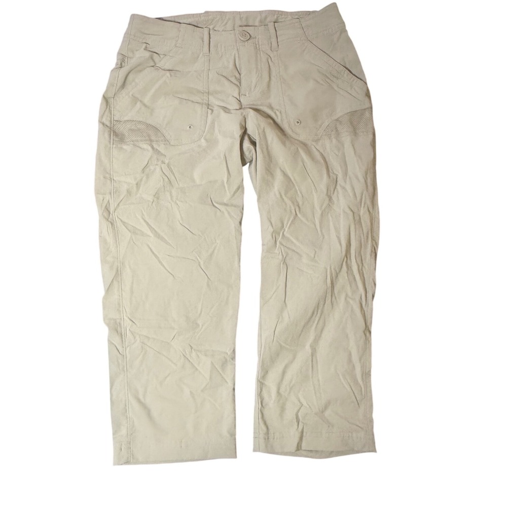 Columbia PFG Convertible Hiking Cropped Pants Outdoor Fishing Beige Size 2